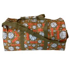 Duffel Bag Oversized With Volleyball Items Printed On Bag & Removable Strap. New